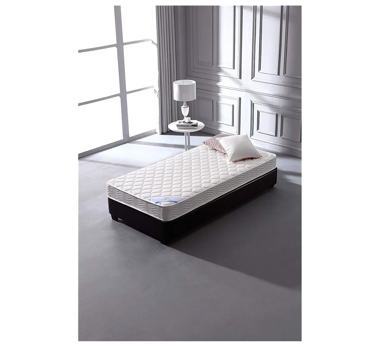 HomeLife 6-Inch Twin Size Mattress Gel Memory Foam – Firm - Tight Top, Pocketed Coils - Breathable Polyester Cover - Innerspring Support - White - Comfortable & Durable - Twin Mattress