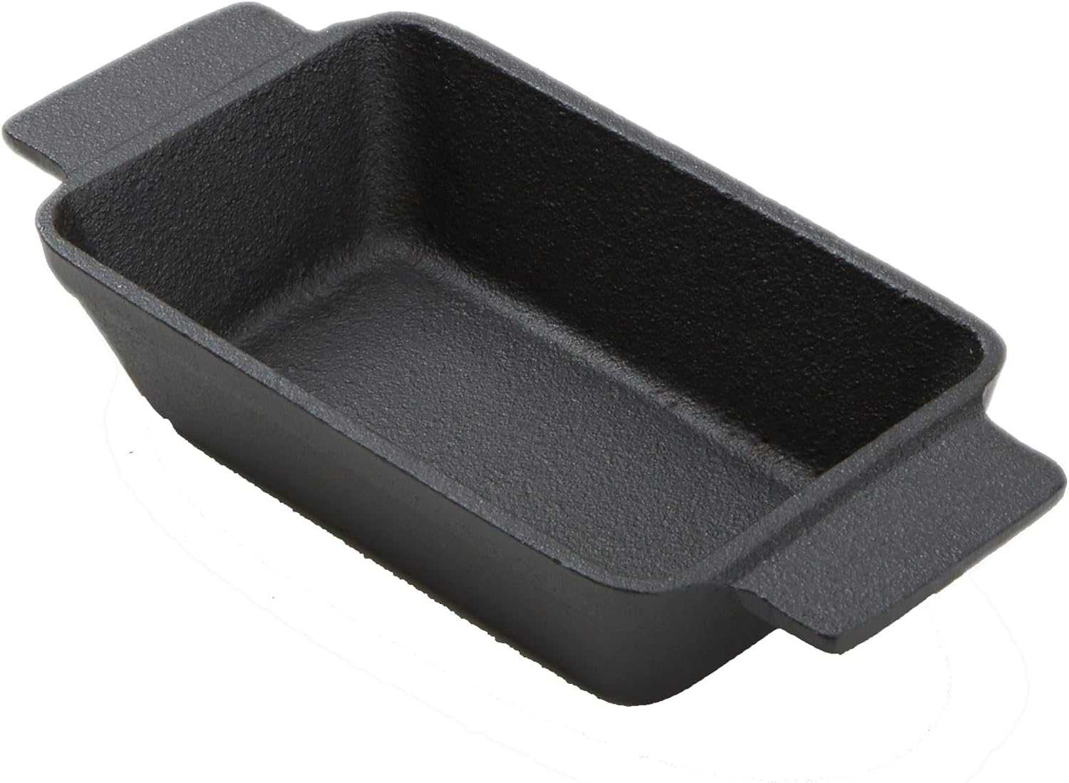 Black Cast Iron Rectangular Casserole Dish with Handles