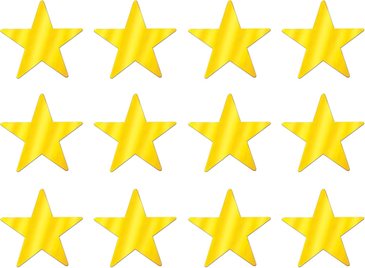 Beistle 3 3/4" Metallic Star Cutouts Gold 84/Pack (57027-GD)