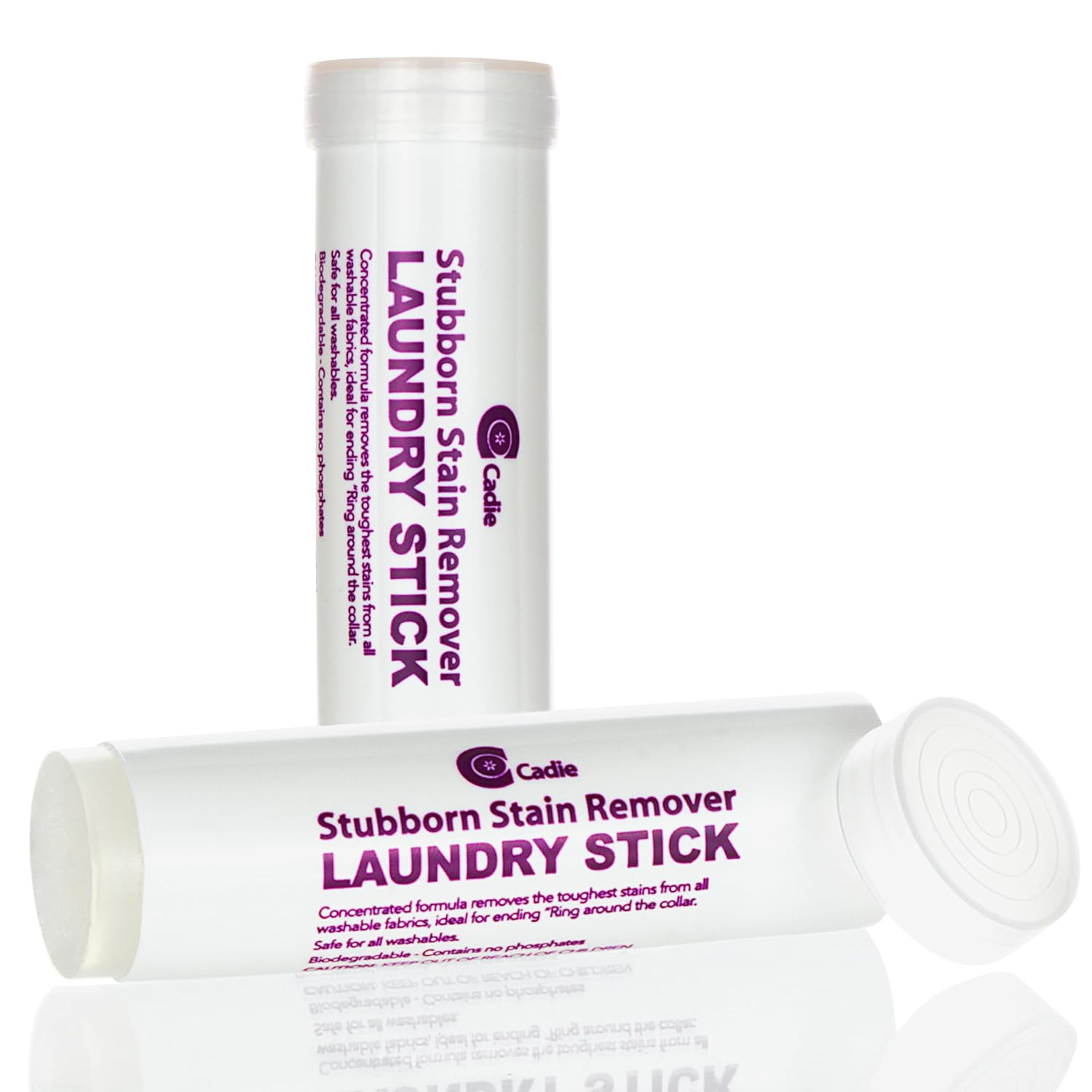 Compact White Laundry Stain Remover Stick for Fabrics
