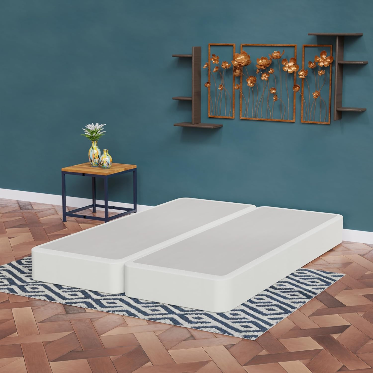 Continental Sleep, 4" Split wood Box Spring/Foundation for Mattress, Queen