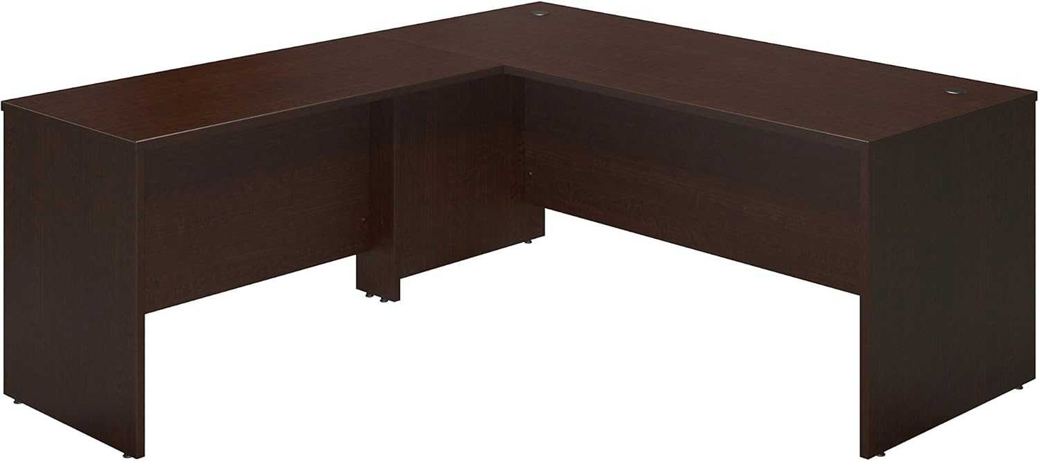 Bush Business Furniture Series C Elite Desk Shell with Return in Mocha Cherry