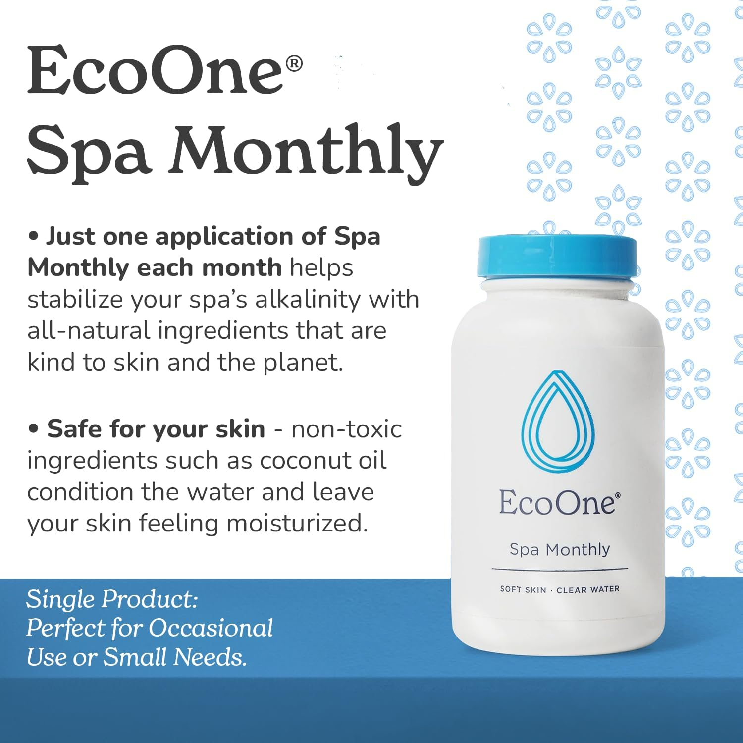 EcoOne Spa Monthly, Spa & Hot Tub Water Conditioner, 8 oz