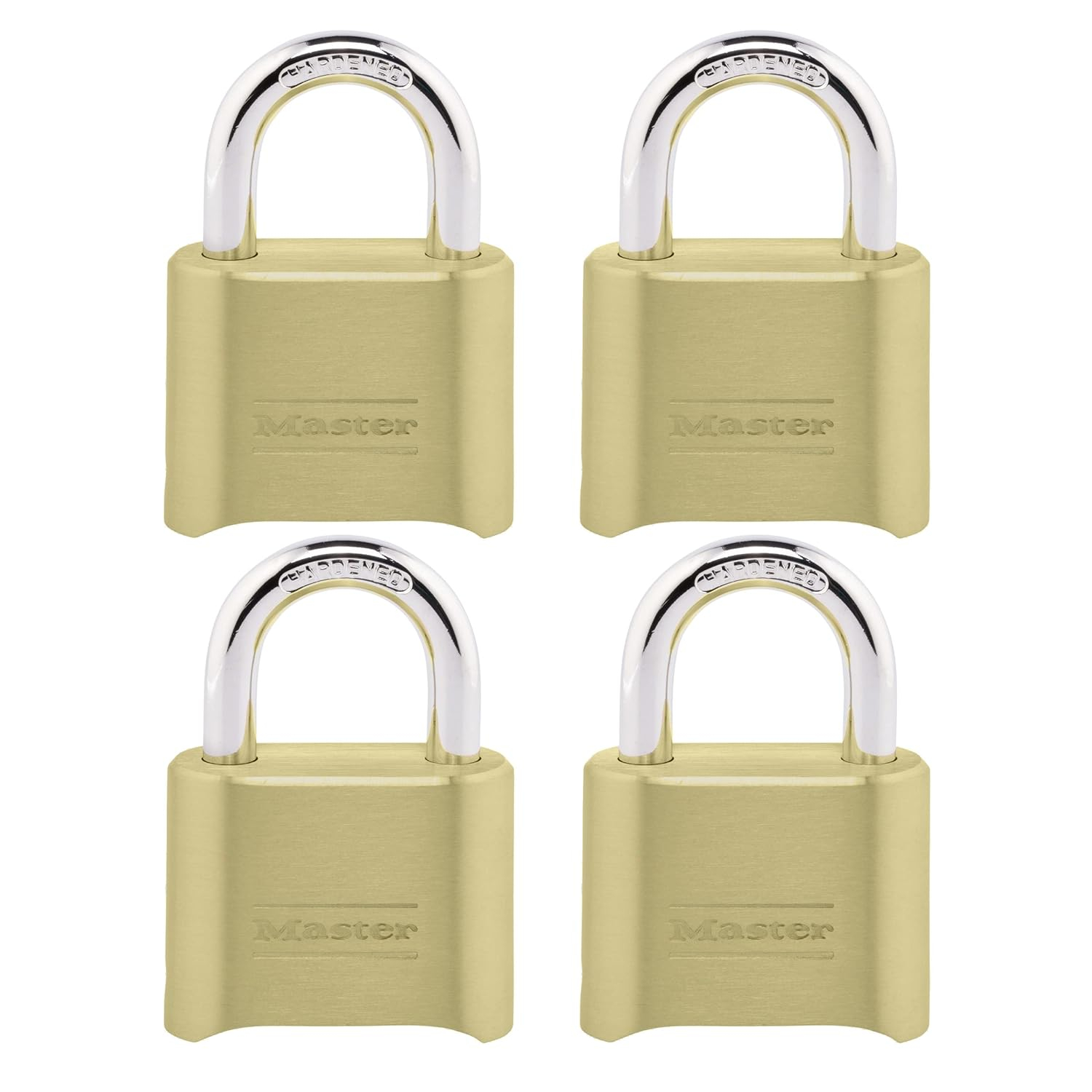 Master Lock Padlock, Set Your Own Combination Lock, 2 in. Wide, 175D Pack of 4