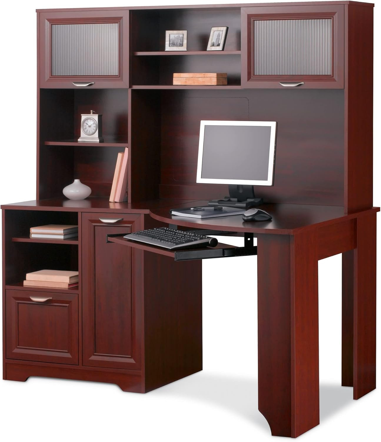 Realspace® Magellan 60"W Corner Desk, Classic Cherry