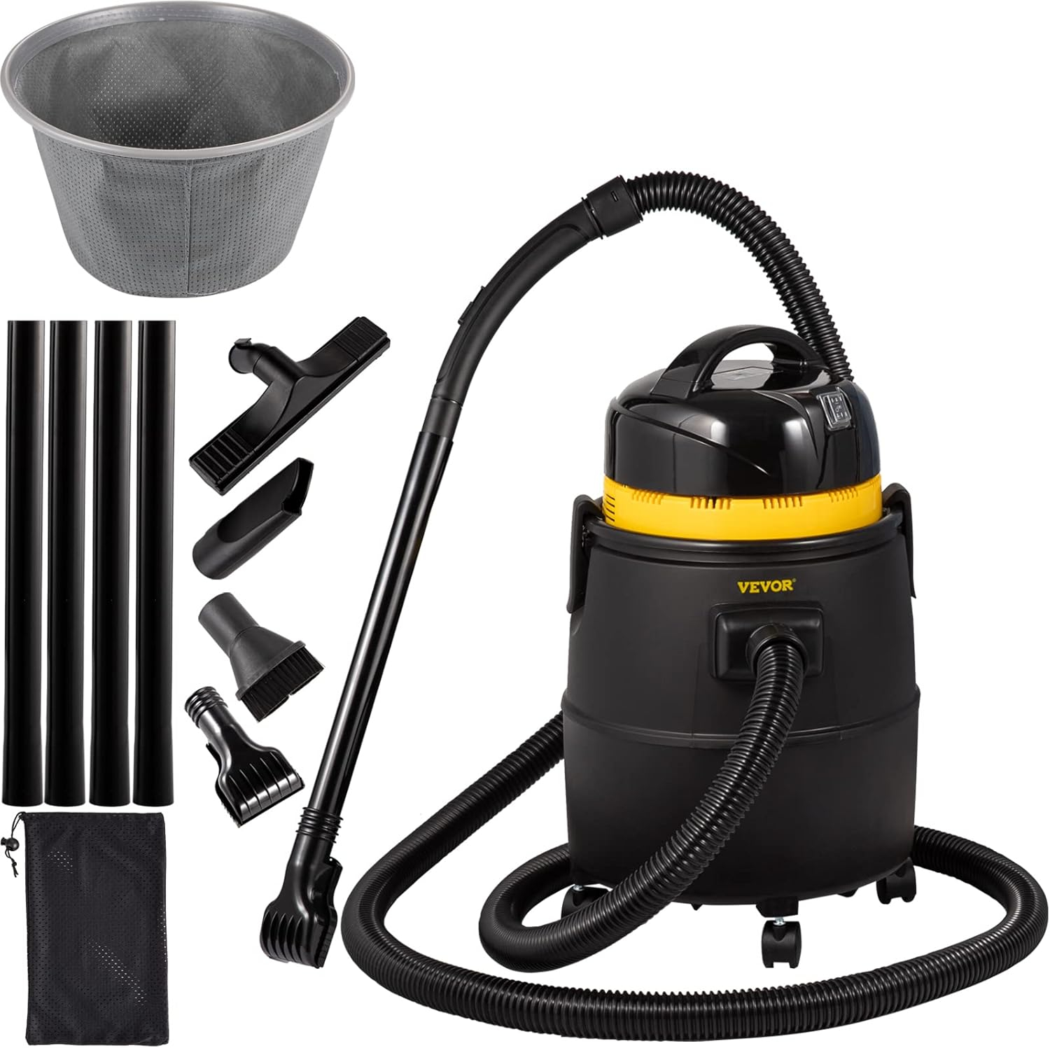 VEVORbrand Pond Vacuum Cleaner, 1400W Motor in Continuous Intermittent Cycle, 120V Motor w/15 ft Electric Wire for Ponds, Swimming pools, Homes, and Vehicles