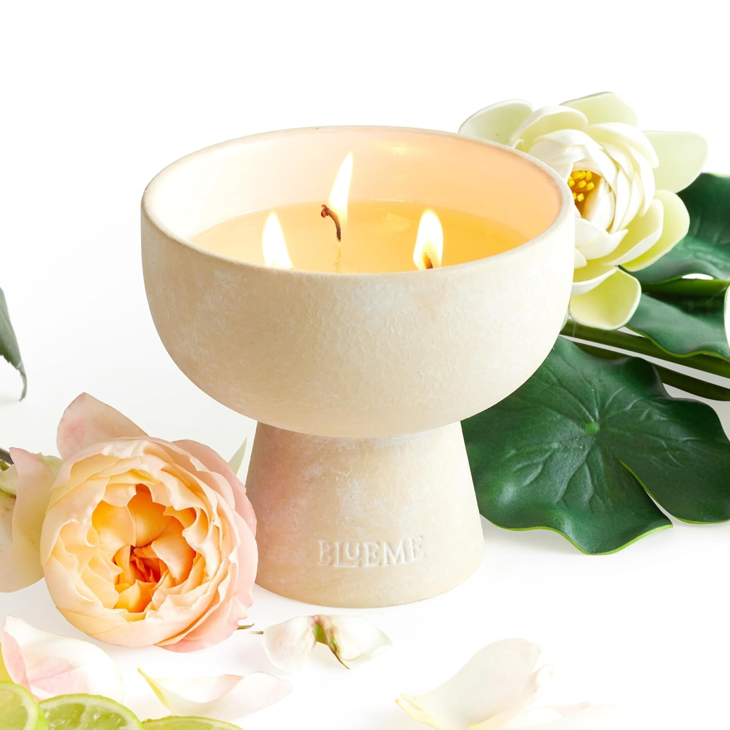 Medium White Ceramic Soy Wax Tealight Candle