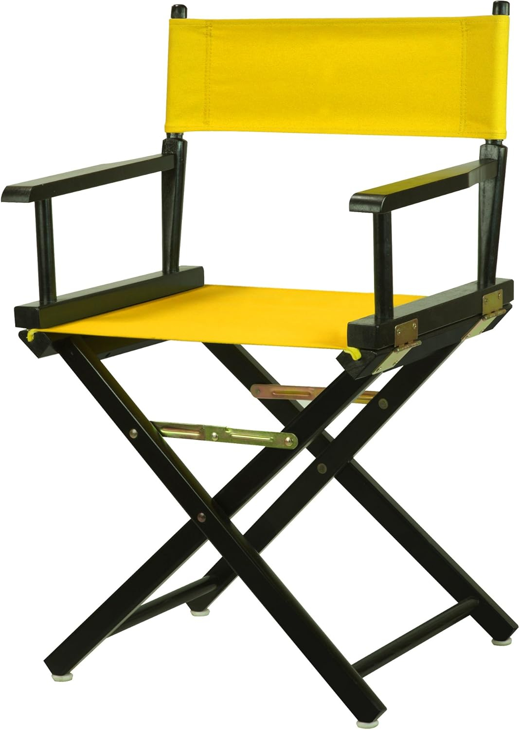 "18" Director's Chair Black Frame-Gold Canvas"