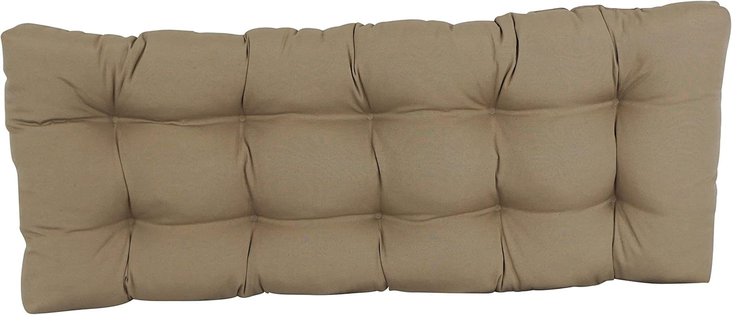 Blazing Needles 46-inch by 19-inch Tufted Solid Twill Bench Cushion