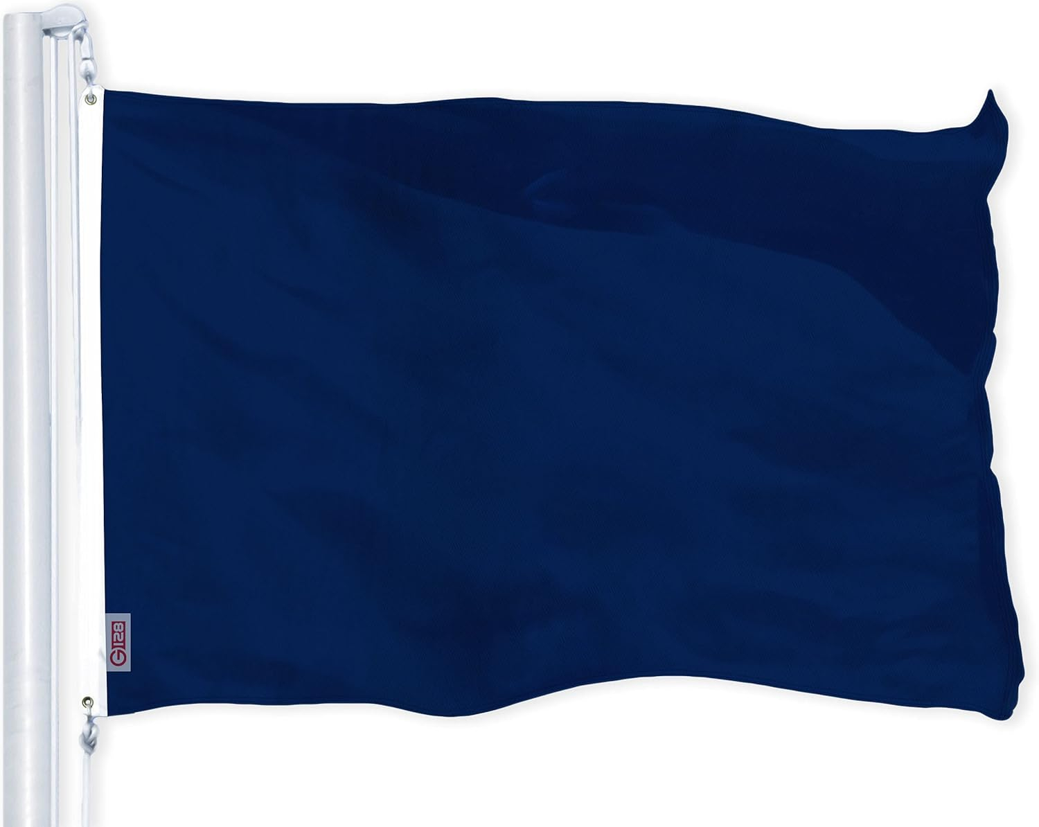G128 Solid Blue Color Flag | 3x5 feet | Printed 150D – Indoor/Outdoor, Vibrant Colors, Brass Grommets, Quality Polyester, Much Thicker More Durable Than 100D 75D Polyester