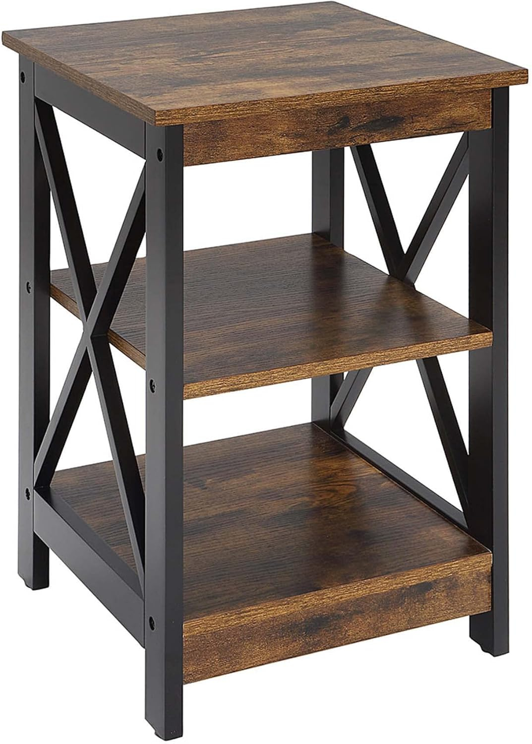 Convenience Concepts Oxford End Table with Shelves, Coral