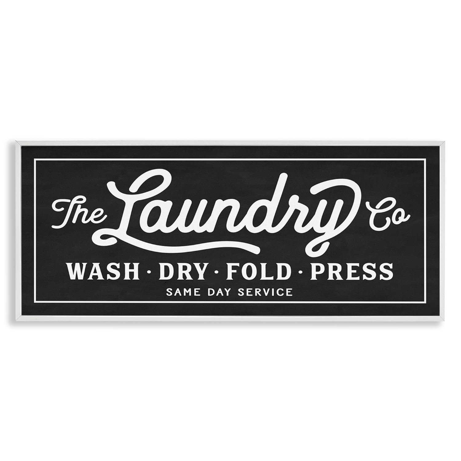 Stupell Industries Vintage Laundry Sign Cursive by Lettered And Lined - Graphic Art