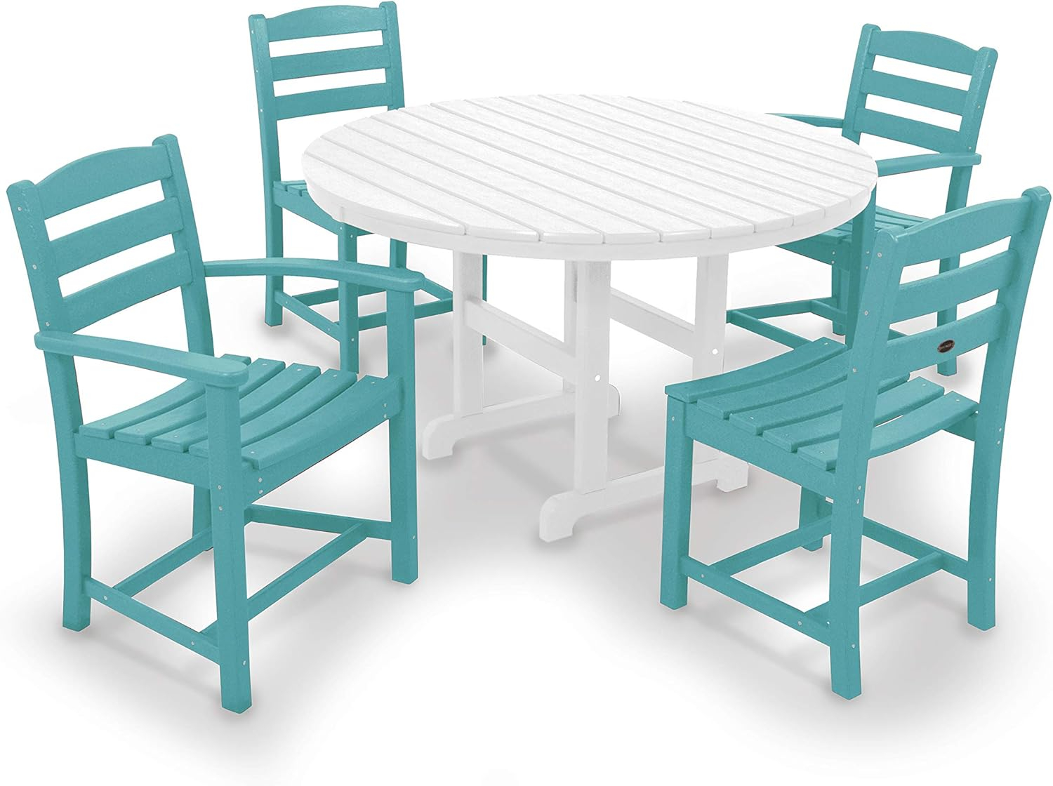 La Casa Café 5-Piece Round Farmhouse Dining Set
