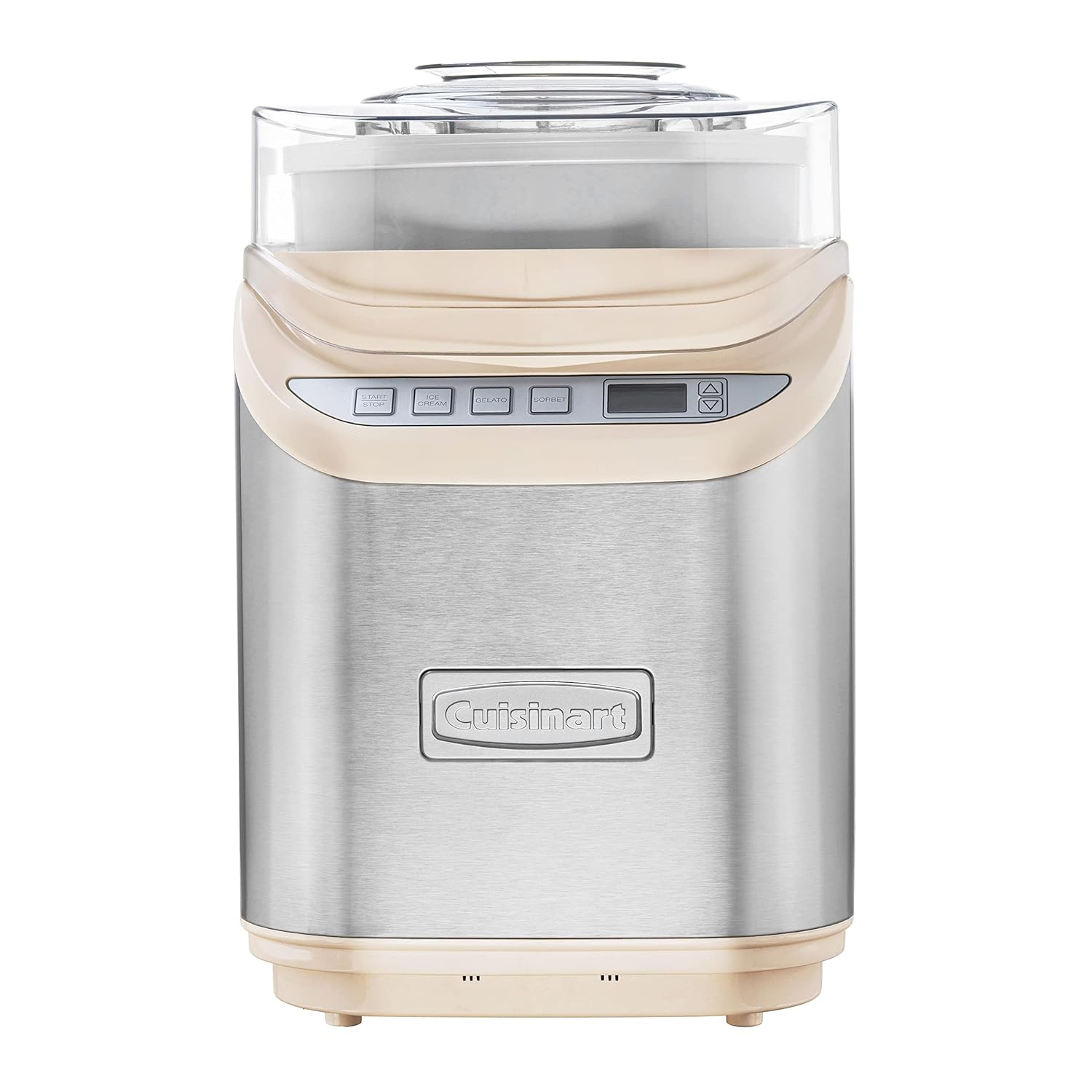 Cuisinart ICE-70CRM 2-Quart Cool Creations Ice Cream, Frozen Yogurt, Gelato and Sorbet Maker, LCD Screen with Countdown Timer, Makes Frozen Treats in 20-Minutes or Less, Cream