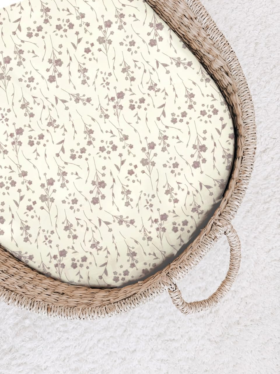 GUNAMUNA Unisex Baby Infant Changing Pad Covers, Ultra Soft and Safe on Skin, Baby Shower, 30" x 18", Posie