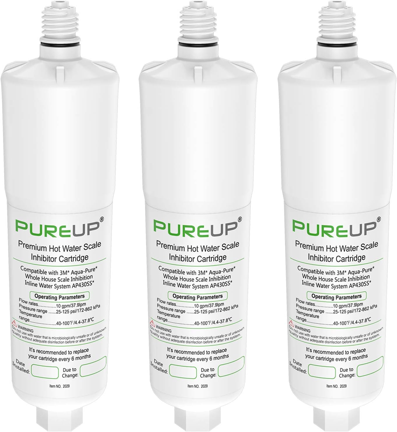AP431 Replacement Filter Compatible with Aqua-Pure Whole House Scale Inhibition Inline Water System AP430SS - Ap431 Replacement Cartridge Pack of 3