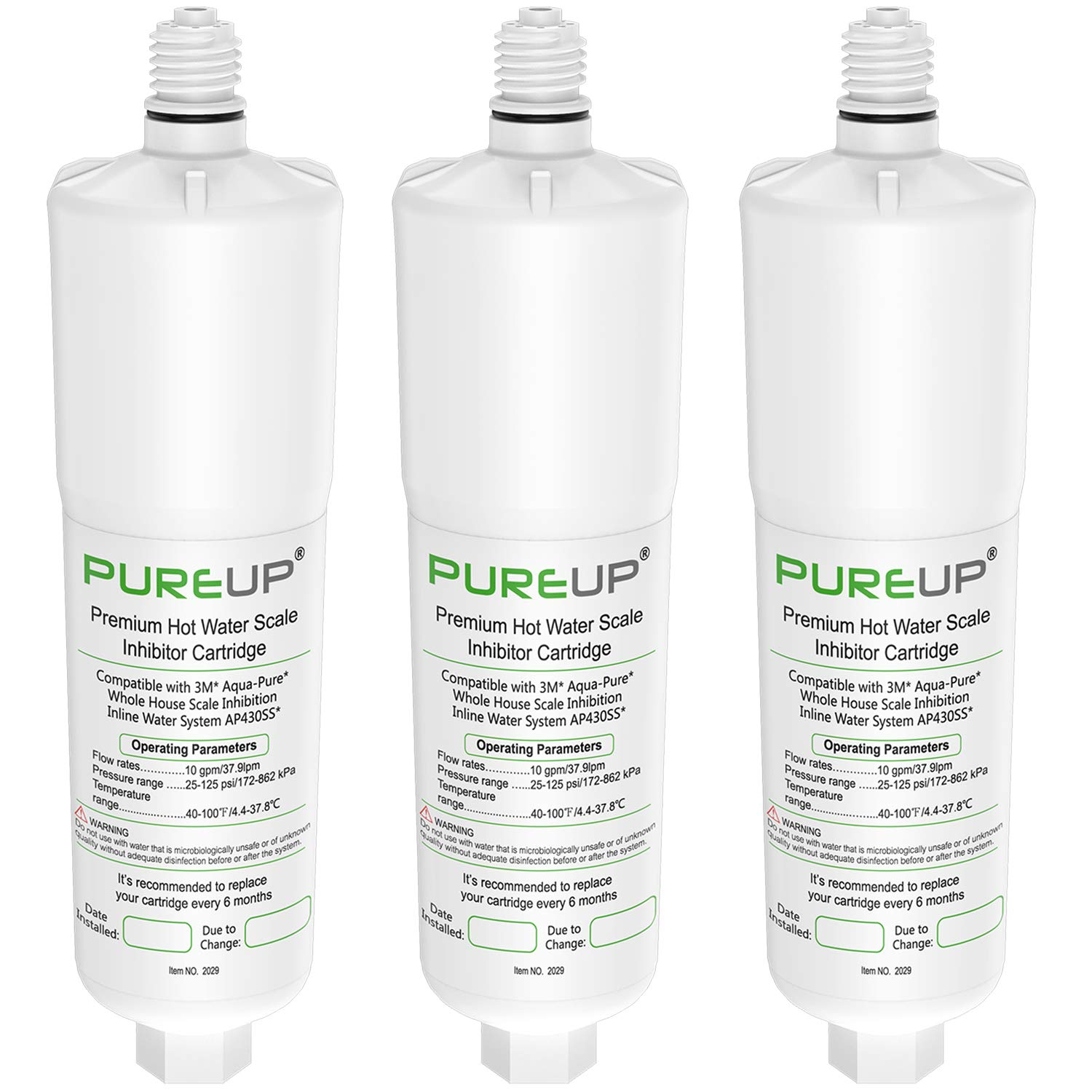 AP431 Replacement Filter Compatible with Aqua-Pure Whole House Scale Inhibition Inline Water System AP430SS - Ap431 Replacement Cartridge Pack of 3