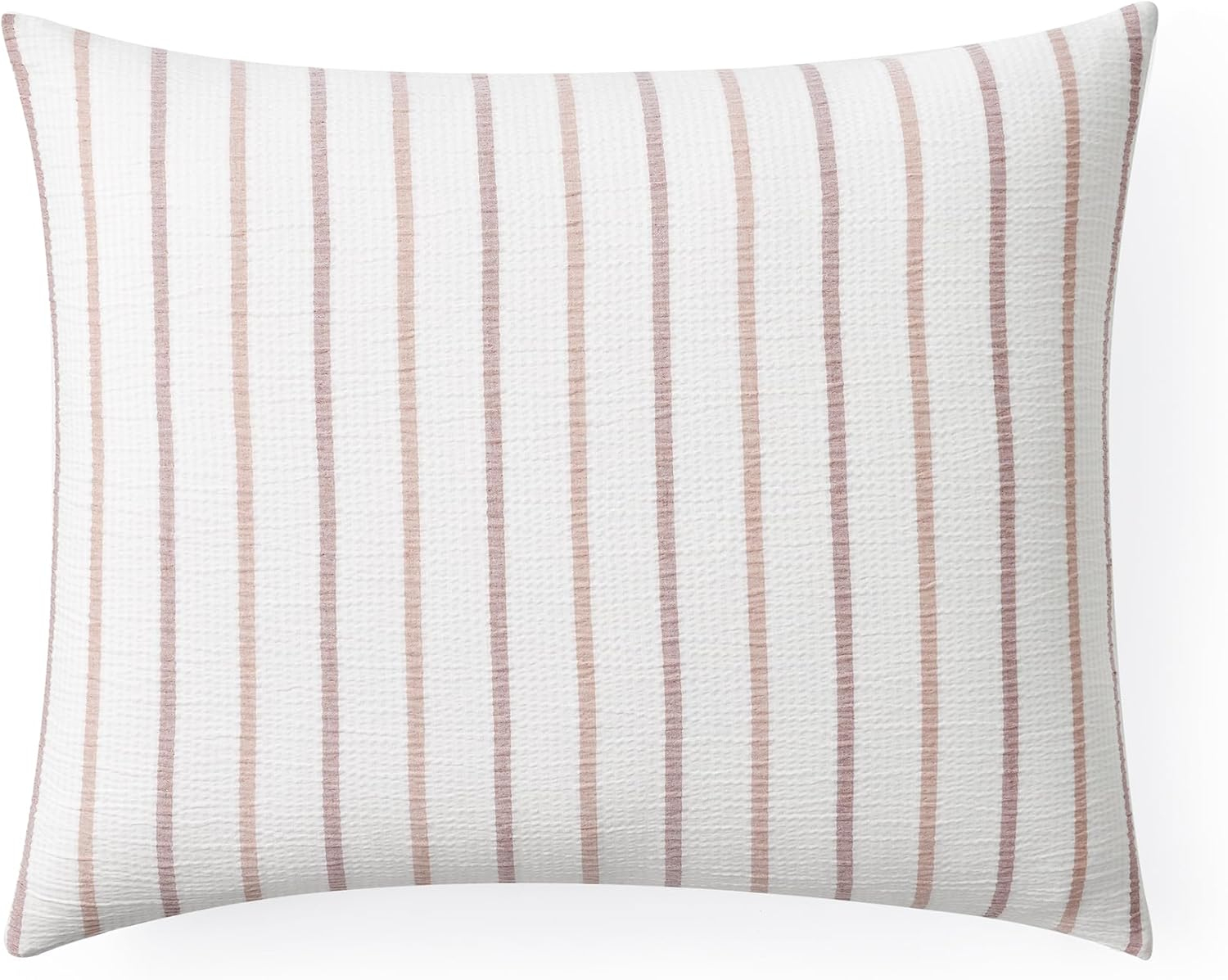Full/Queen Pink and Brown Striped Polyester Comforter Set