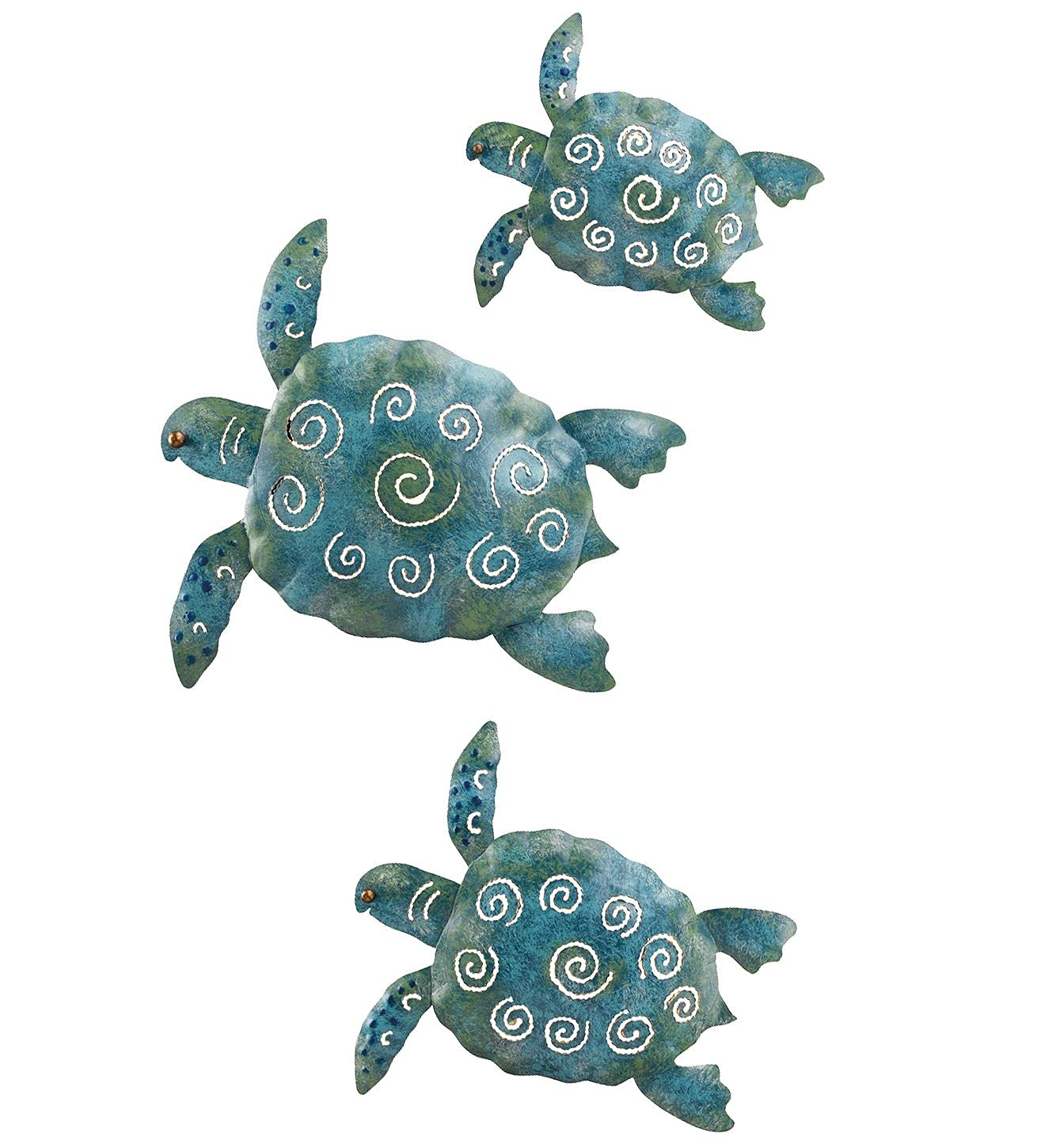 Regal Art & Gift Sea Turtle Wall Décor, Handcrafted Metal Ocean-Inspired Art, Weather-Resistant Coastal Decor for Indoor & Outdoor, Ideal for Living Room, Porch & Backyard, 9.5”L x 0.75”W x 9”H