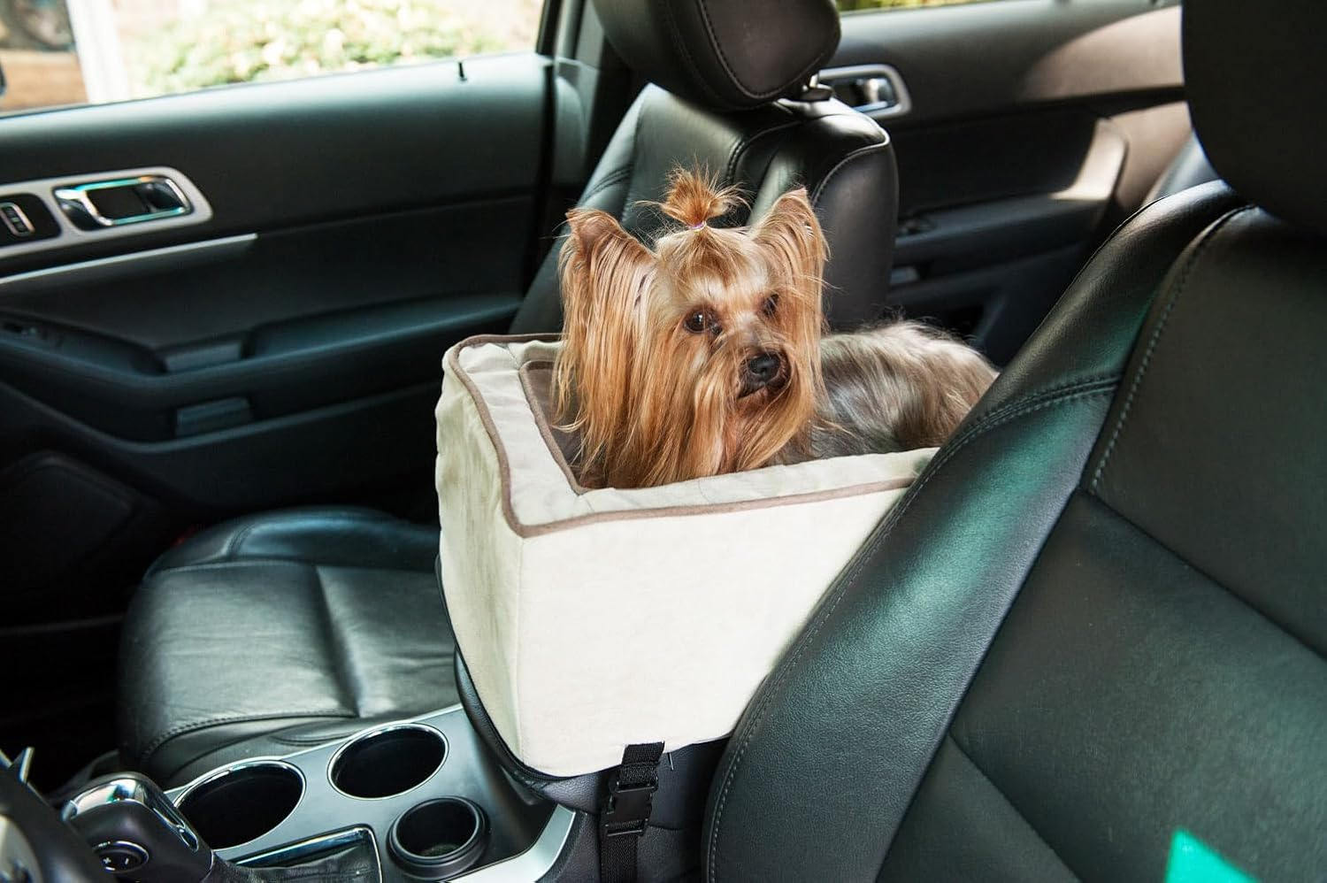 Snoozer Pet Products Luxury Microsuede Lookout Console Dog Car Seat