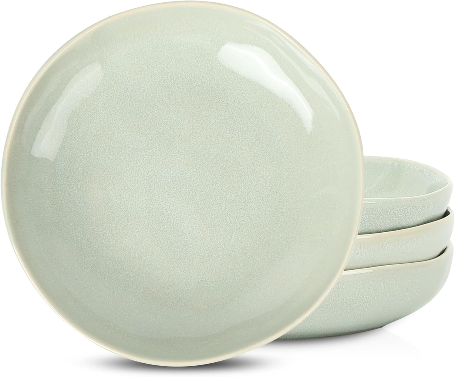 Mirella 28.7 fl. oz. Light Green Stoneware Pasta Bowls (Set of 4)