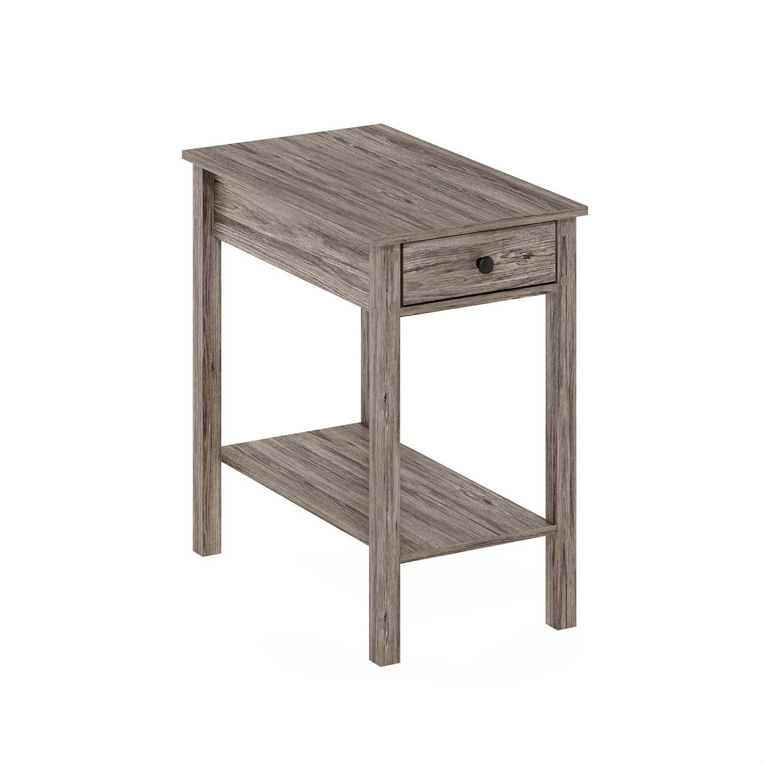 Furinno Montale Rectangular Side Table with Drawer, Rustic Oak