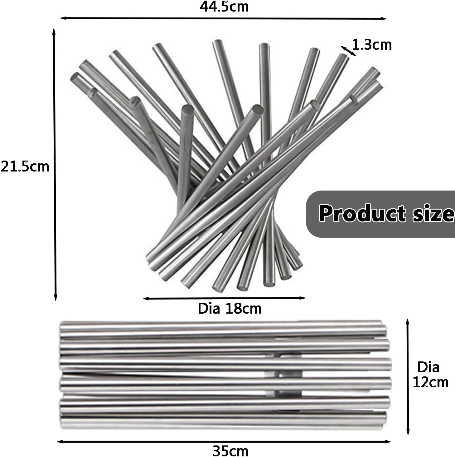 Large Stainless Steel Modern Foldable Fruit Basket