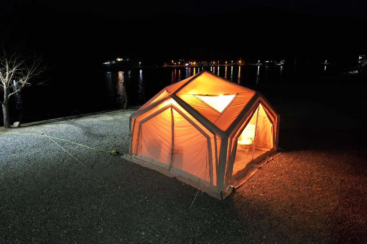 Coody | Rbm Outdoors Koala/Hub/Octopus Inflatable Tents for Camping with Stove Jack, 2/8/10 Person Luxury Canvas Blow Up Tent, 2 Room, Easy Setup Casa de Campaña, Large Inflatable House with Pump