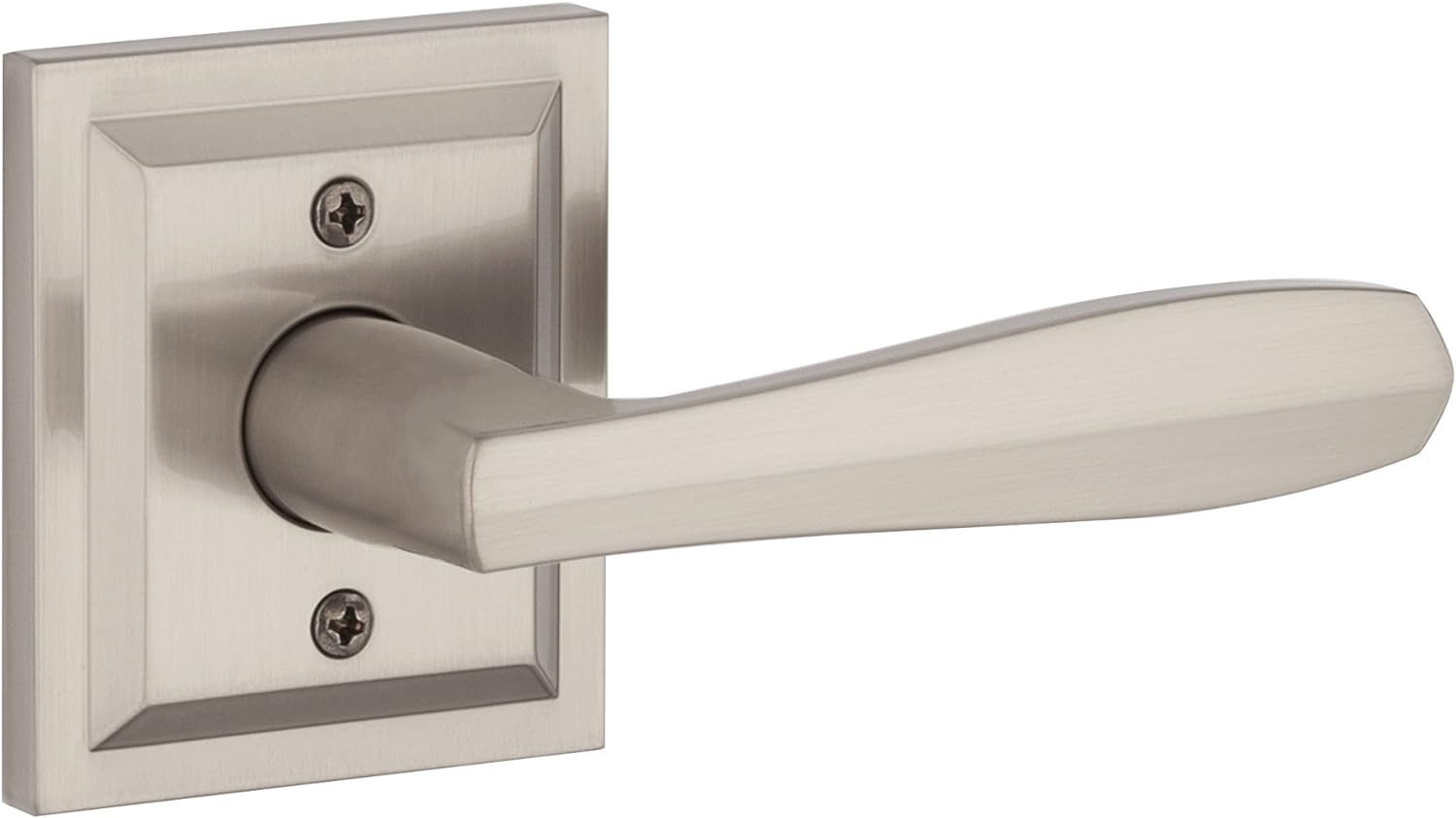 Torrey Satin Brass Low Profile Rose Bed/Bath Privacy Door Handle