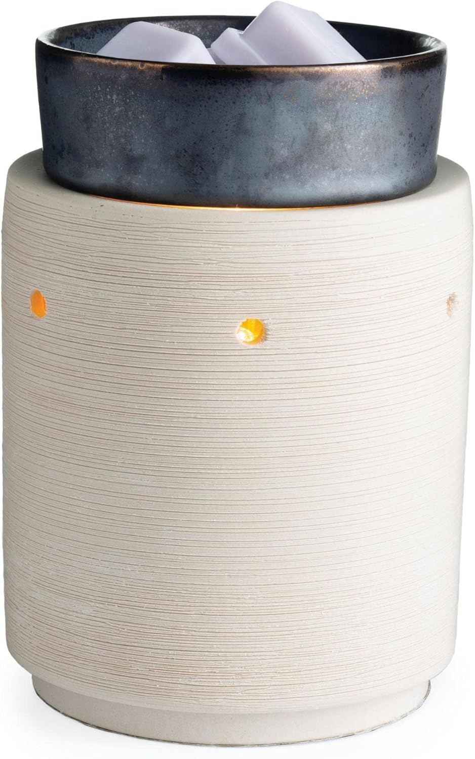 Candle Warmers ETC. Illumination Fragrance Warmer- Light-Up Warmer for Warming Scented Candle Wax Melts and Tarts or to Freshen Room, Iron and Clay