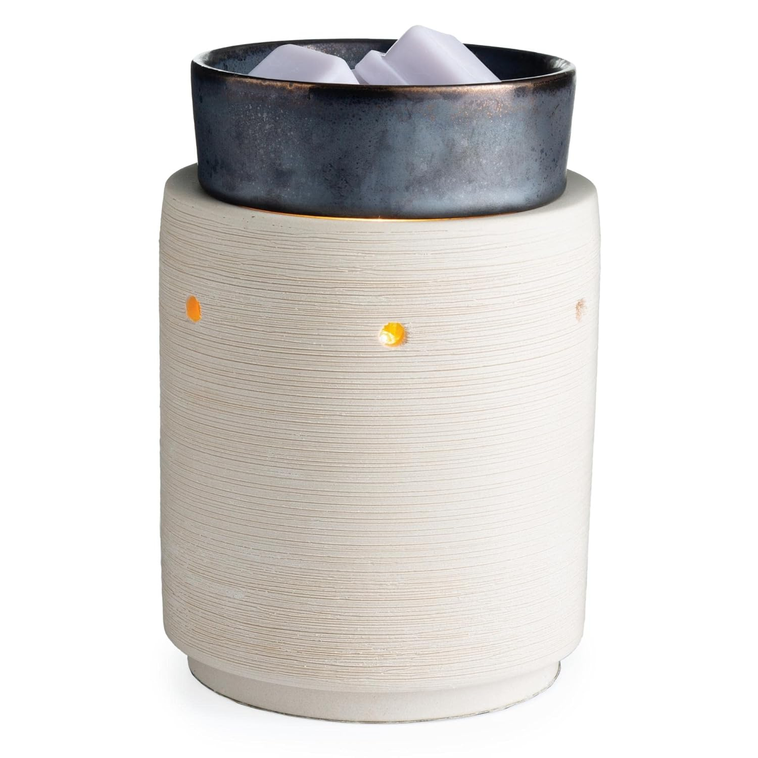 Candle Warmers ETC. Illumination Fragrance Warmer- Light-Up Warmer for Warming Scented Candle Wax Melts and Tarts or to Freshen Room, Iron and Clay
