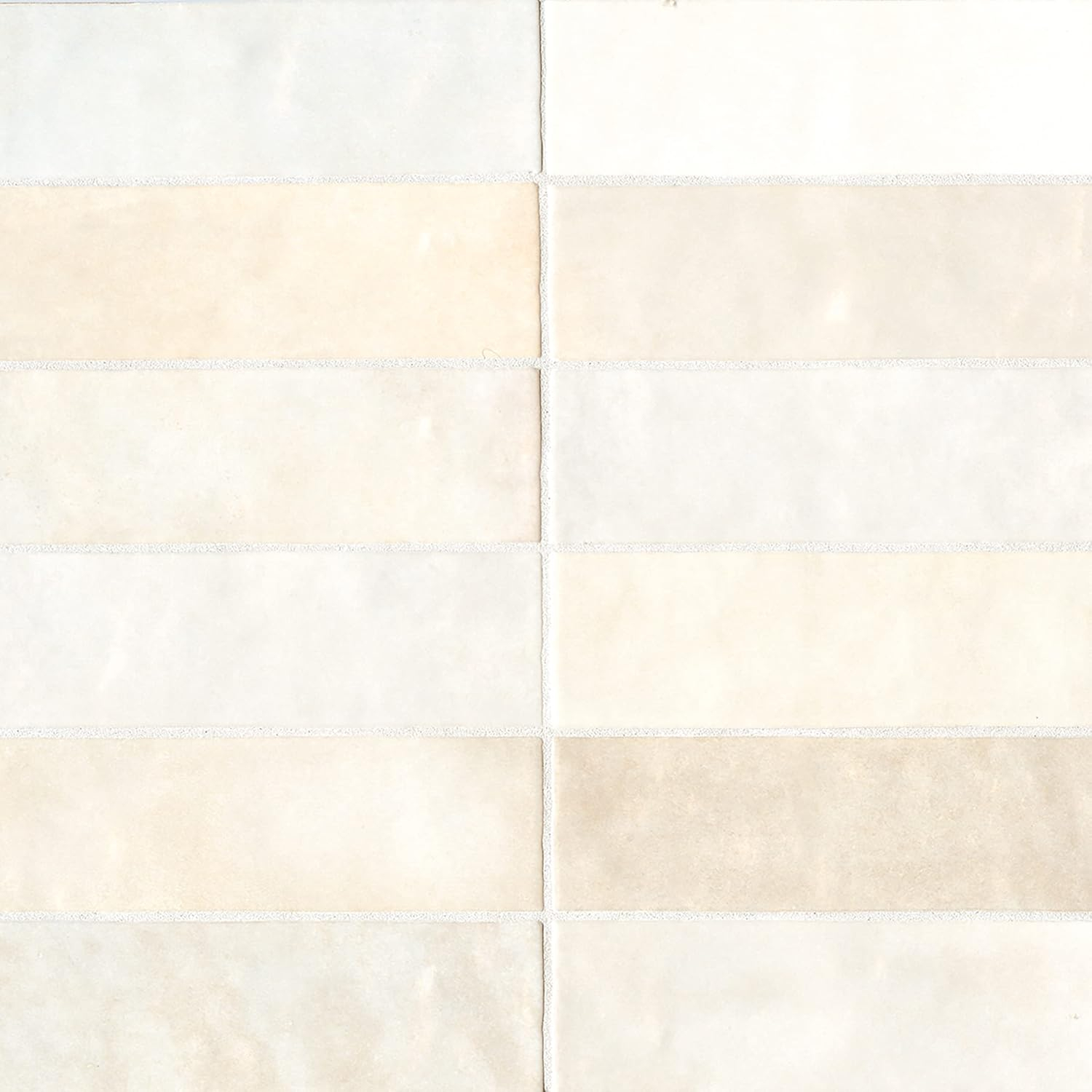 Bedrosians Cloe Gloss Ceramic Tile 2.5" x 8", Creme (76-Pack, 10.64 SF)