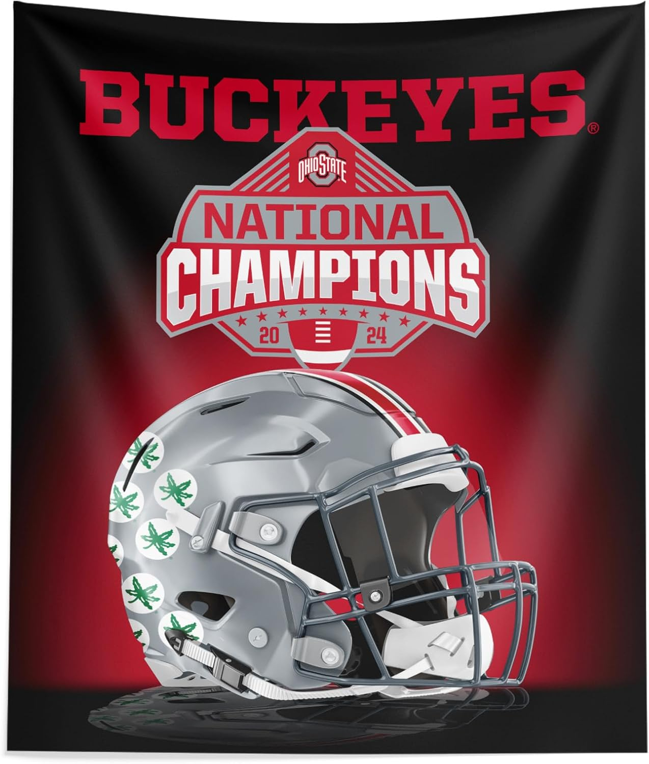 Northwest Ohio State Buckeyes NCAA 2024 FBC Champions Spotlight Wall Hanging 34X40 Inches