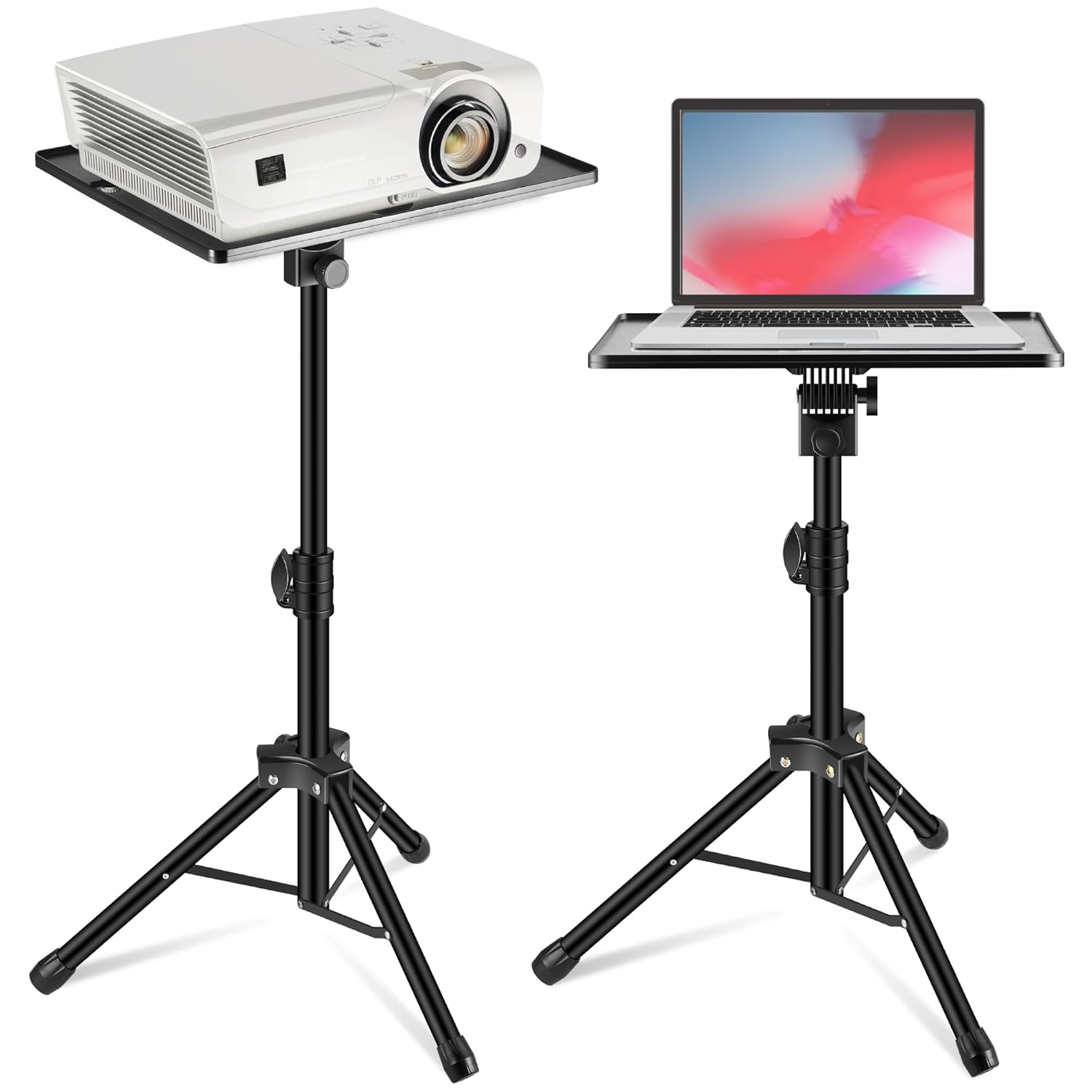 InnoGear Projector Stand Tripod, 21" to 38" Height Adjustable Portable Laptop Tripod Stand Music Stand Projector Tripod for Outdoor Office Home Stage Studio Podium Computer DJ Racks