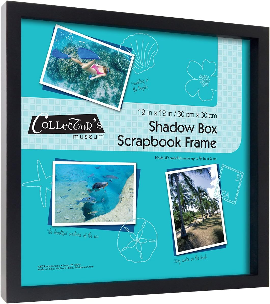 Black Wood 12.75 x 12.75 Shadow Box Frame