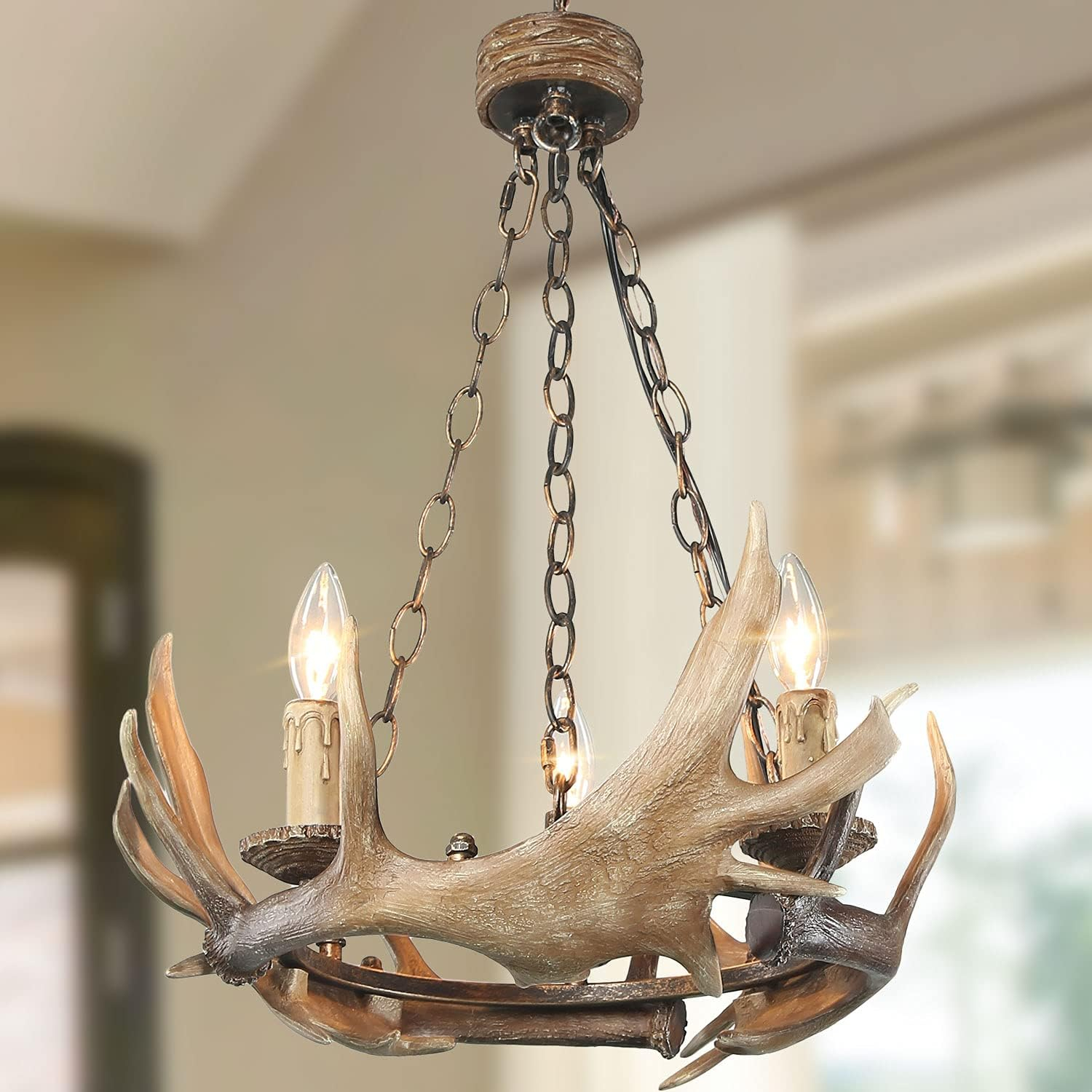 3-Light Antler Pendant Lighting Ceiling Lights Chandeliers