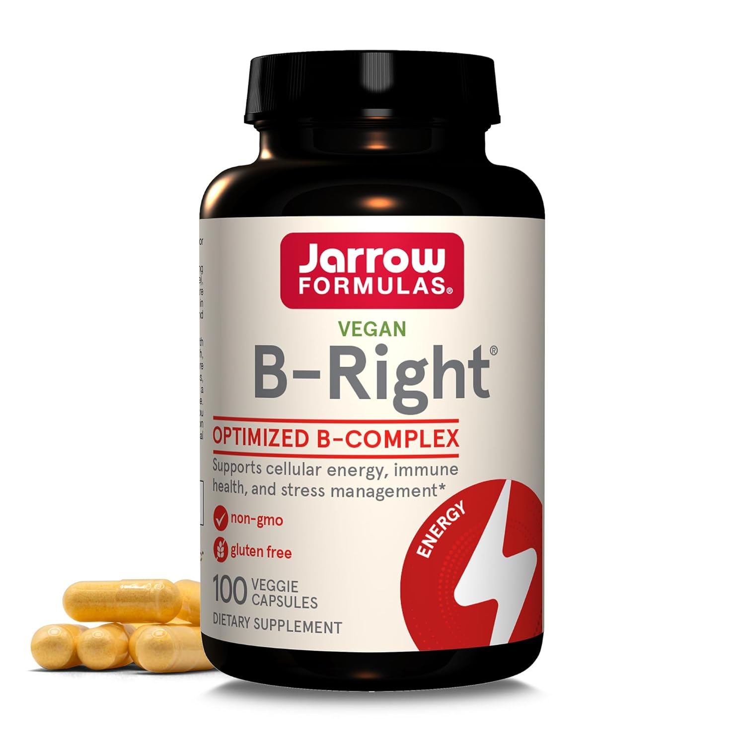 Jarrow Formulas, Inc. Vegan B-Right Optimized B-Complex 100 Veg Caps.