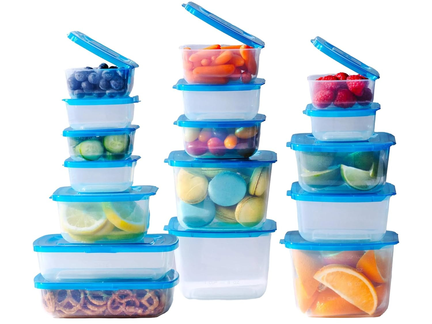 Mr Lid Containers with Attached Lid - 17 Pack - Meal Prep, Food Storage, Durable Containers.