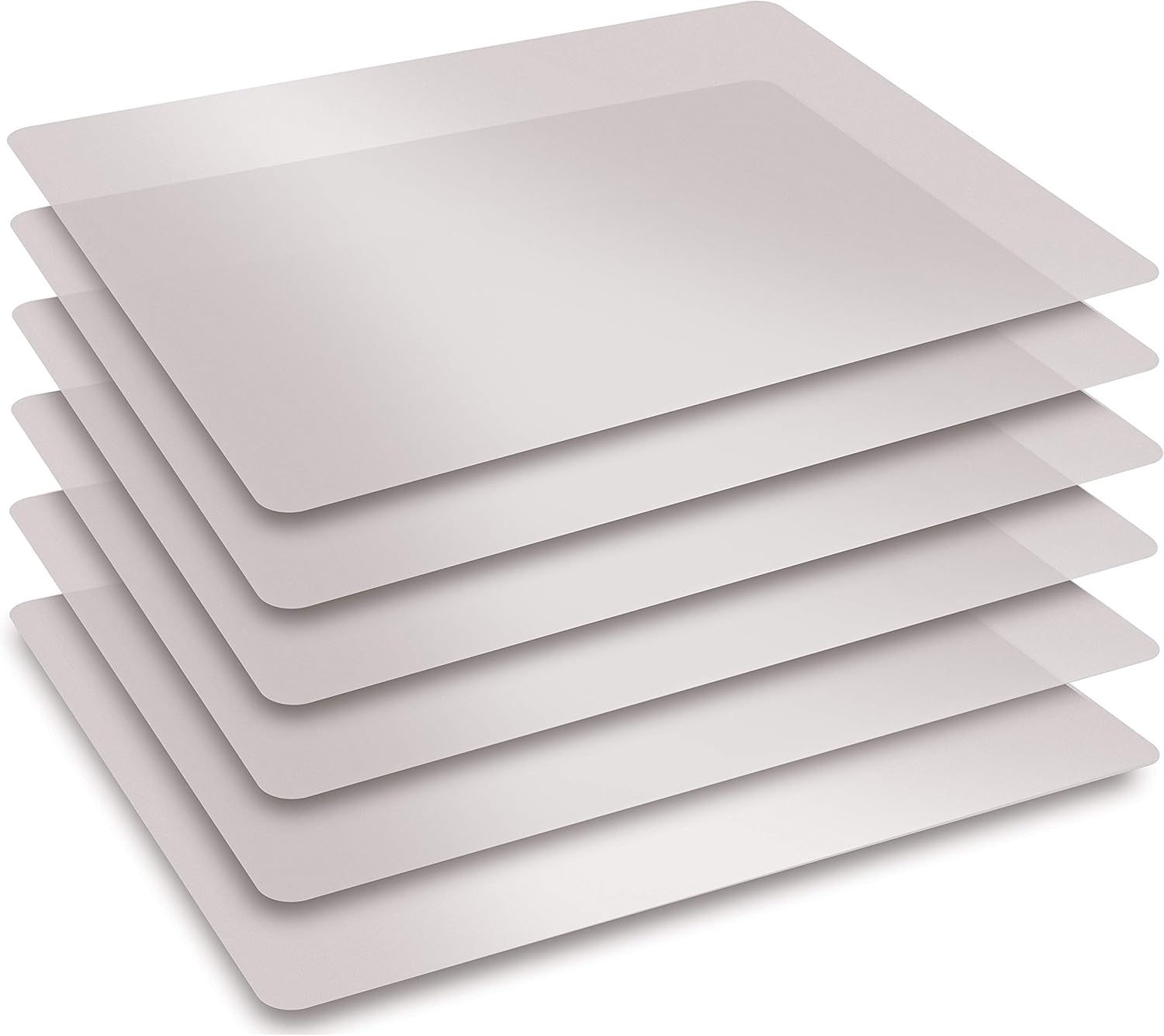 extra thick flexible frosted clear plastic cutting mats, 12" x 18", set of 6, by better kitchen products