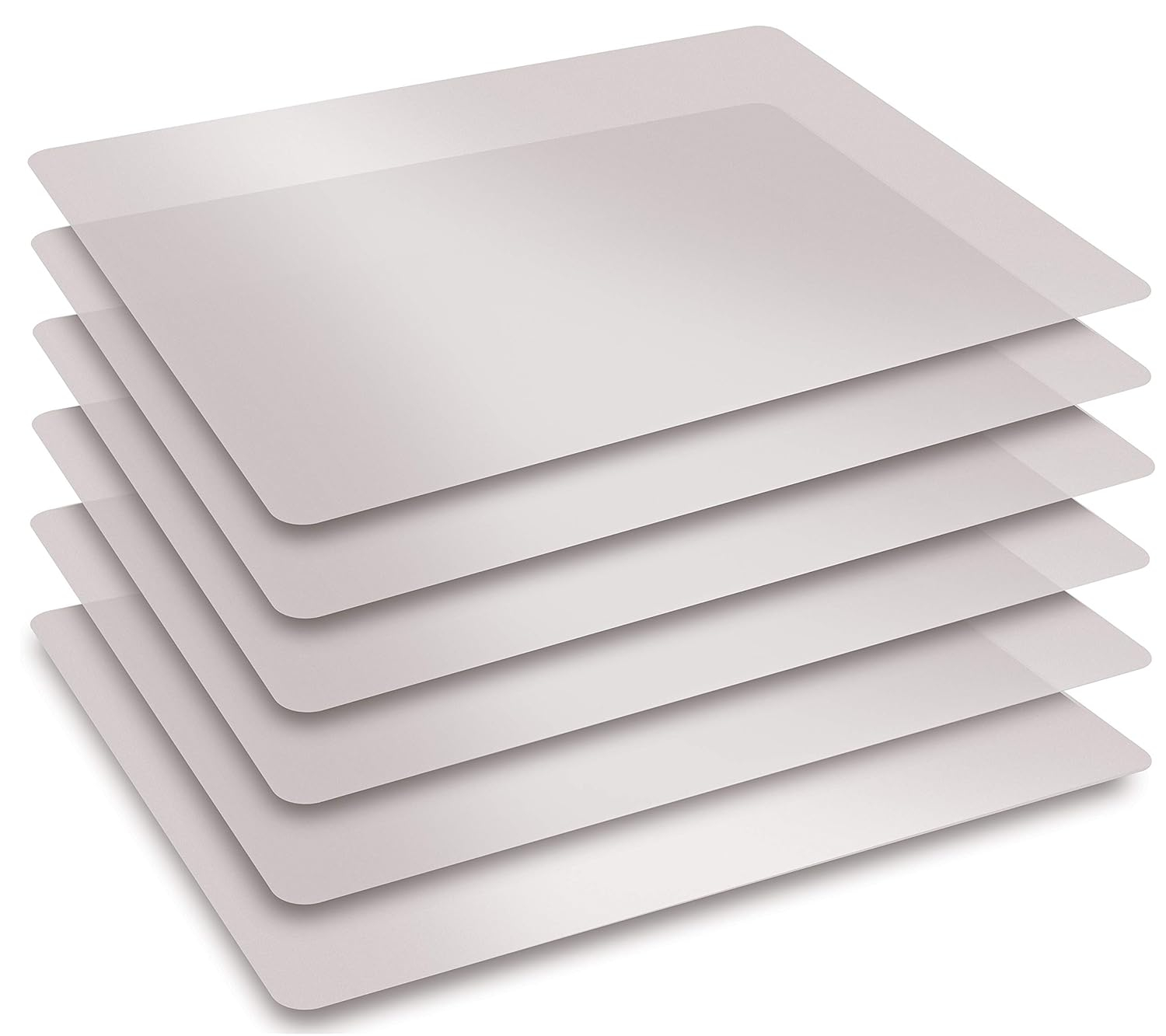 extra thick flexible frosted clear plastic cutting mats, 12" x 18", set of 6, by better kitchen products