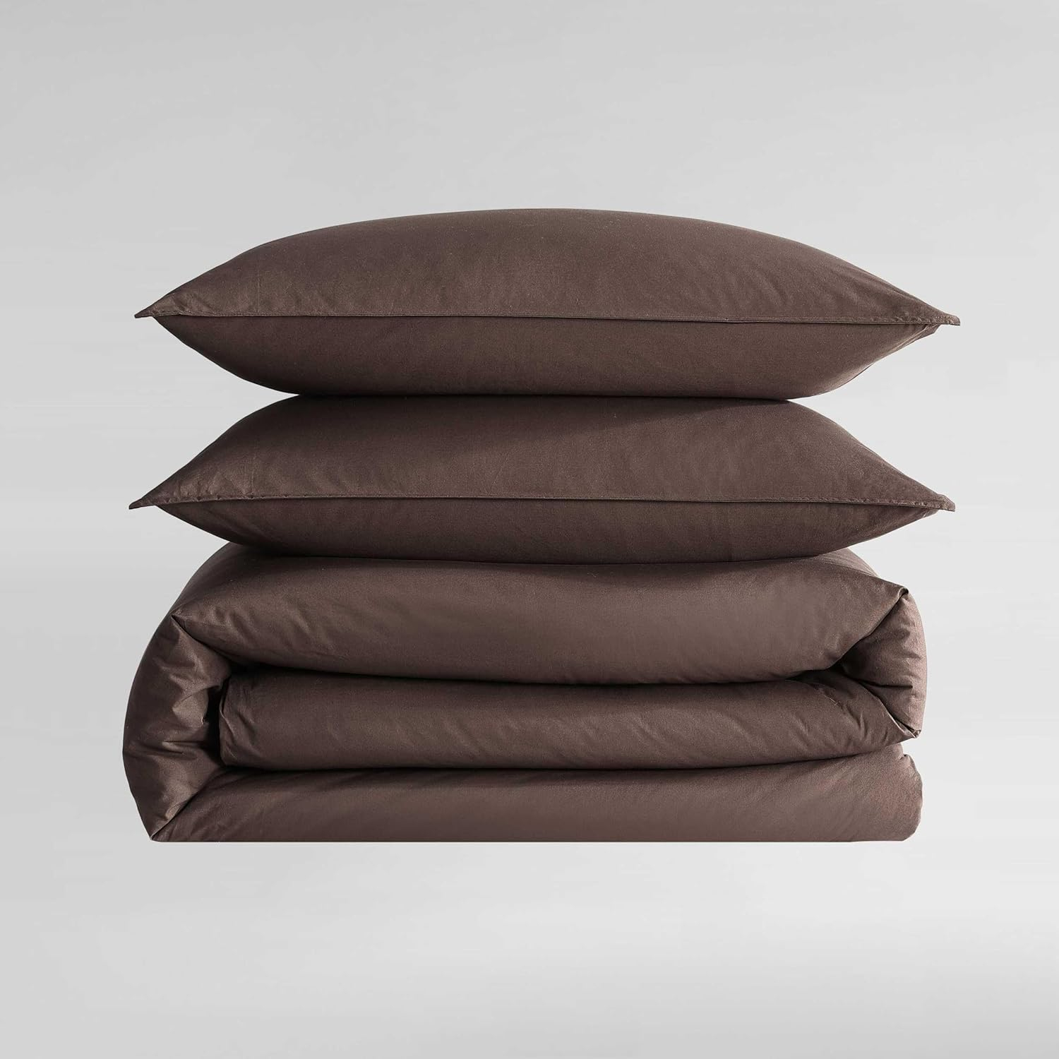 Twin Earth Brown Cotton Bedspread Set with Shams