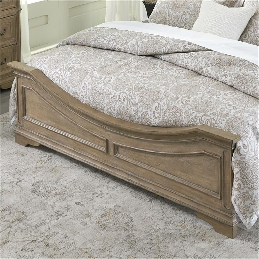 Magnolia Manor King Uph Bed in Weathered Bisque
