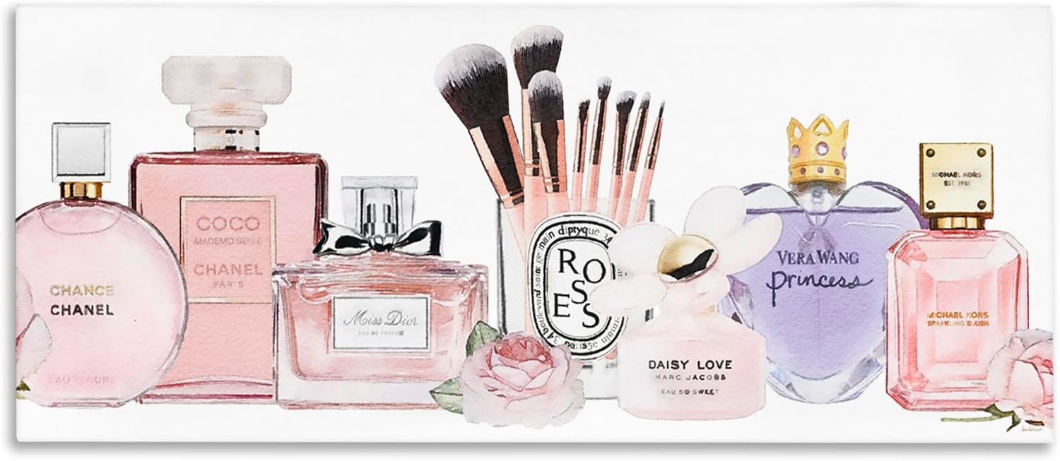 Stupell Industries Women's Fashion Fragrance Glam Accessories Canvas Wall Art by Amanda Greenwood