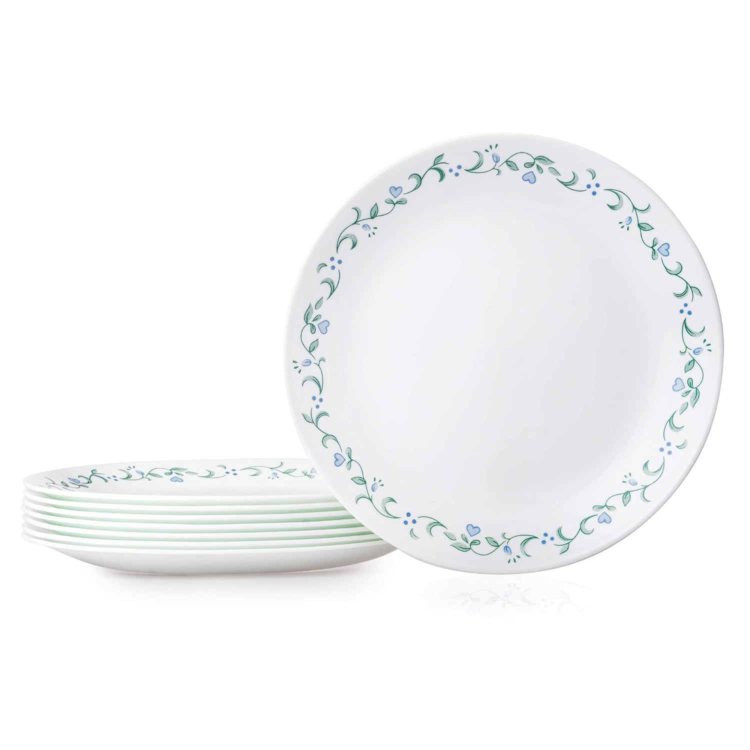 Corelle Livingware Country Cottage 10-1/4” Dinner Plate Vitrelle Glass (Set of 8)