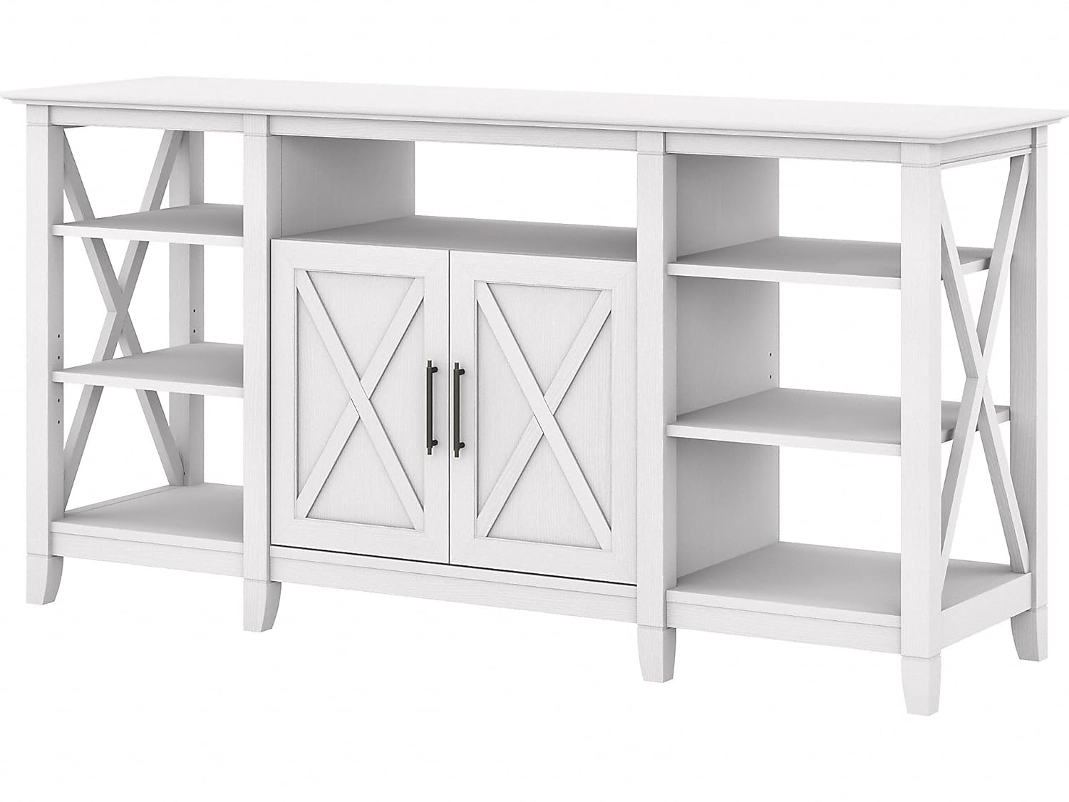Key West Tall TV Stand for 65 Inch TV in Pure White Oak - Engineered Wood