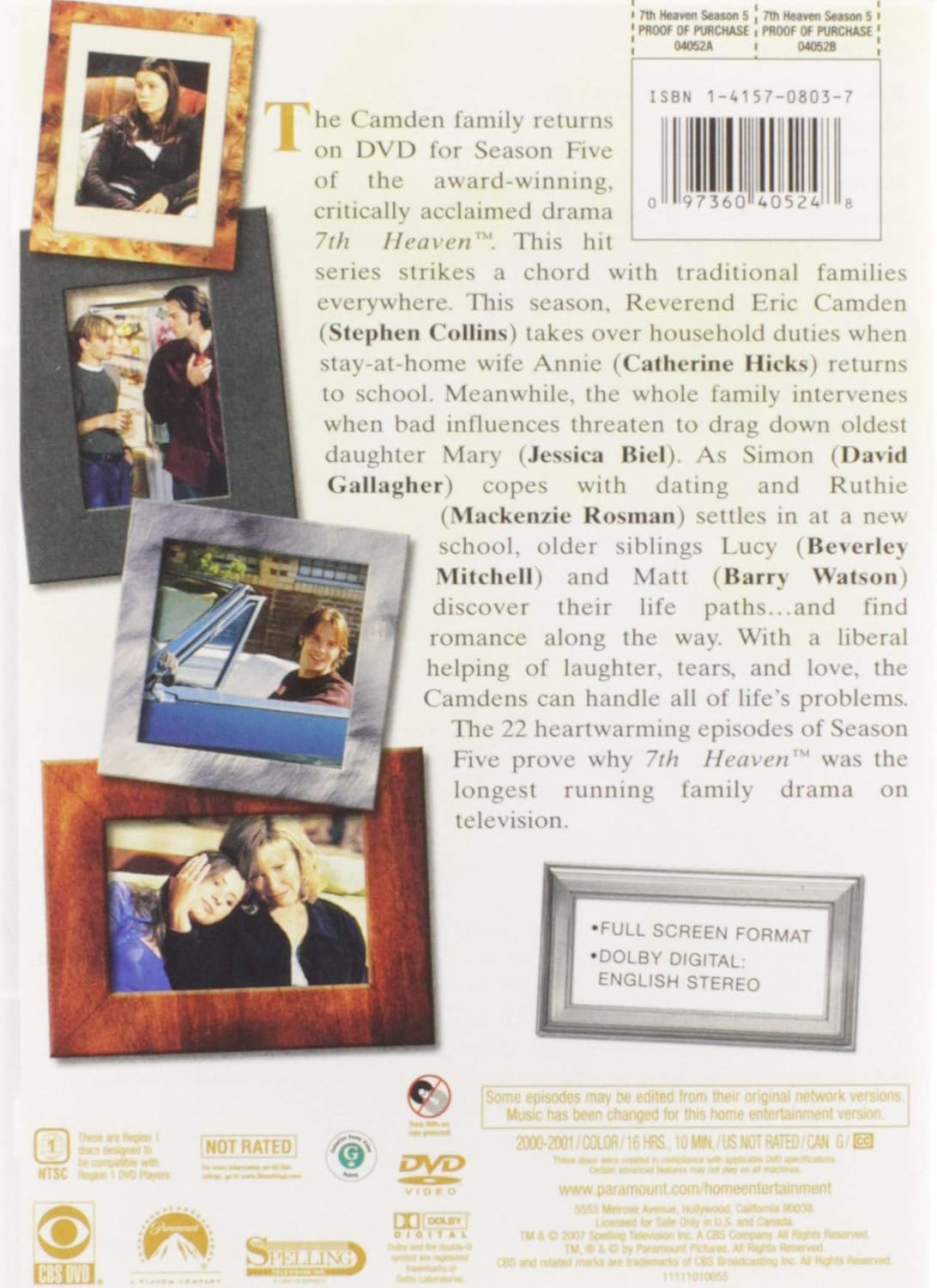 7th Heaven: The Complete Fifth Season (DVD)(2000)
