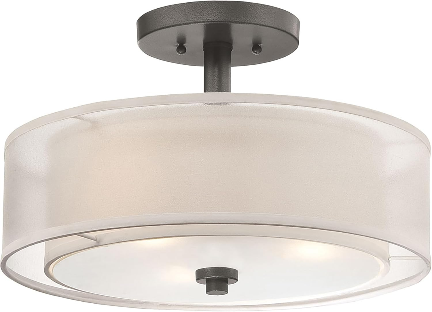 Minka Lavery - Parsons Studio - 3 Light Semi-Flush Mount in Transitional Style -