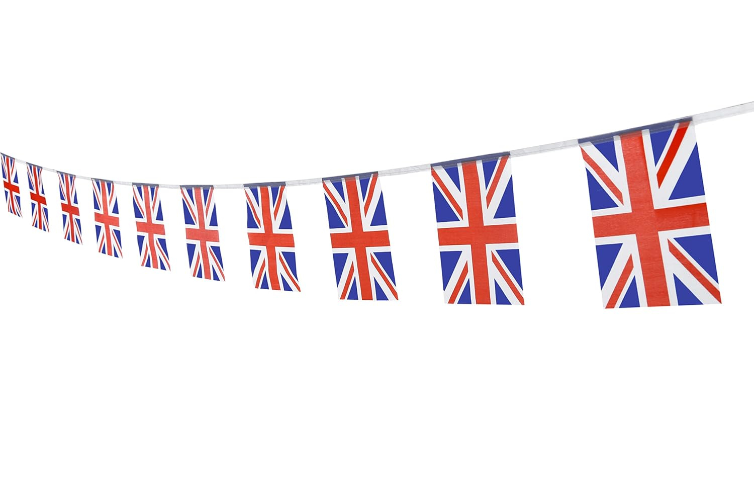 UK British Flag,100Feet/76Pcs United Kingdom Union Jack National Country World Pennant Flags Banner,Party Decoration Supplies for,Bar,Indoor and Outdoor Flags,Intarnational Festival