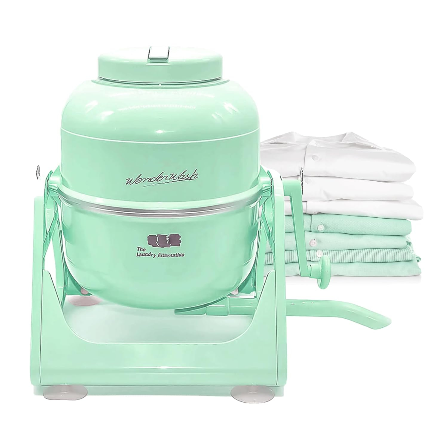 The Laundry Alternative Wonder Wash Retro Portable Mini Washing Machine, Blue