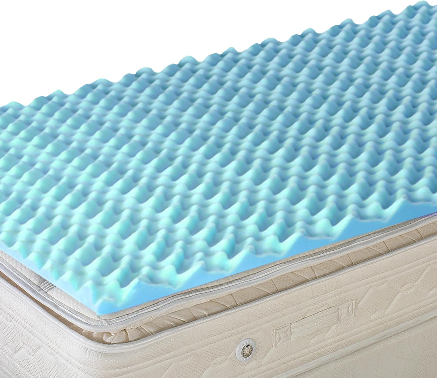 DMI Foam Mattress Topper, Egg Crate Foam Pad, Full Size Mattress, 50 x 72 x 2
